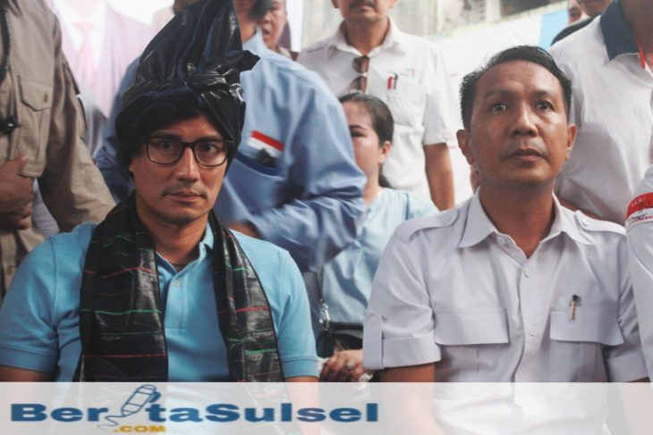 Sandiaga Uno bersama Syahruni Haris (Ketua Badan Pemenangan Daerah Prabowo-Sandi kabupaten Bulukumba)