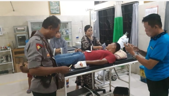 Korban saat menjalani perawatan, (foto: dok polisi)