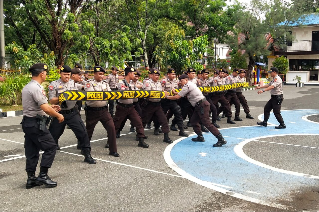 Jelang Pilkada Serentak, Satuan Sabhara Polres Pangkep Latihan Dalmas