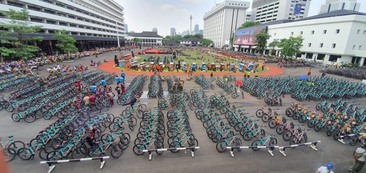 Gowes Acara Hari Juang TNI-AD di Jakarta