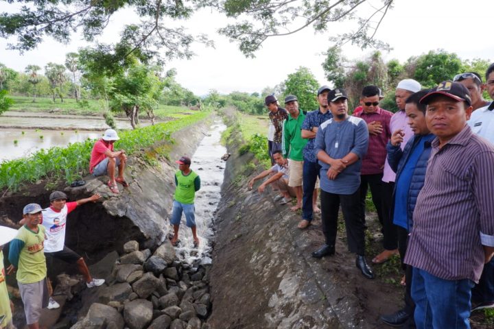 Wagub Sulsel di Lokasi Kerusakan Saluran Irigasi Topa