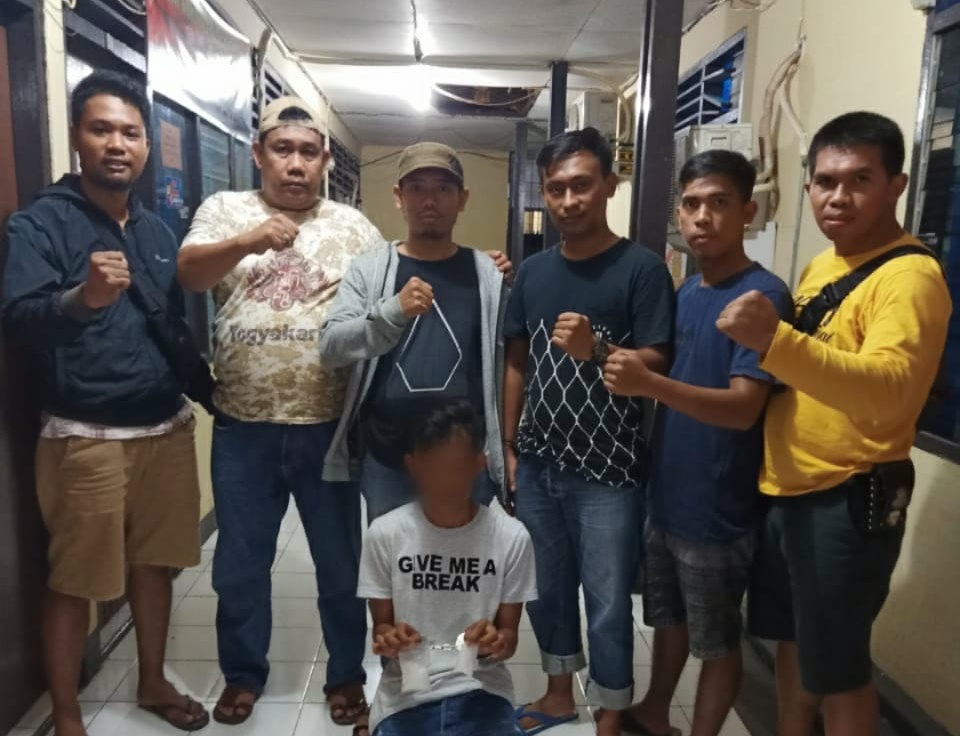 Mulyadi (24) sesaat setelah diamankan.