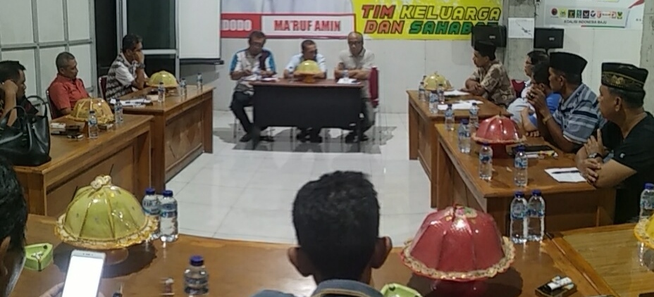 Timsus Calon Bupati dan Wakil Bupati Selayar, H. M Basli Ali - H. Saiful Arif menggelar rapat koordinasi, Senin malam (09/03/2020).