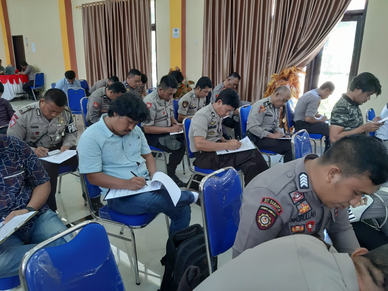 128 Personel Polres Bantaeng Ikuti Tes Psikologi, Kamis (12/03/2020).