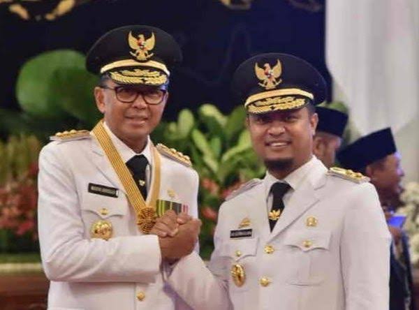 Gubernur dan Wakil Gubernur Sulsel, Nurdin Abdullah dan Andi Sudirman Sulaiman