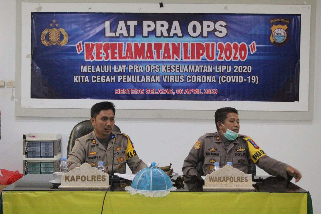 Kapolres Selayar Pimpin Lat Pra Ops Keselamatan Lipu Tahun 2020