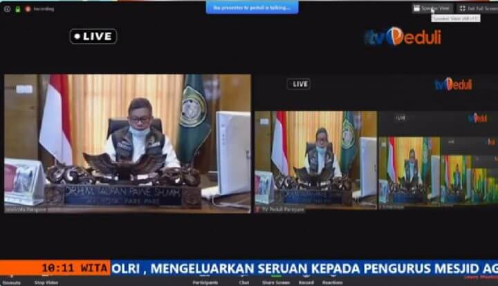 Walikota Parepare, HM Taufan Pawe Live Talkshow TV Peduli