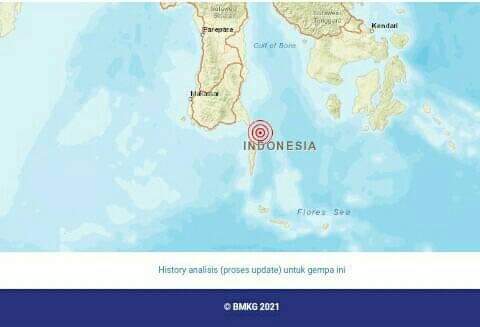 BMKG Merilis Bontomatene Selayar Dihantam Gempa 3 Kali