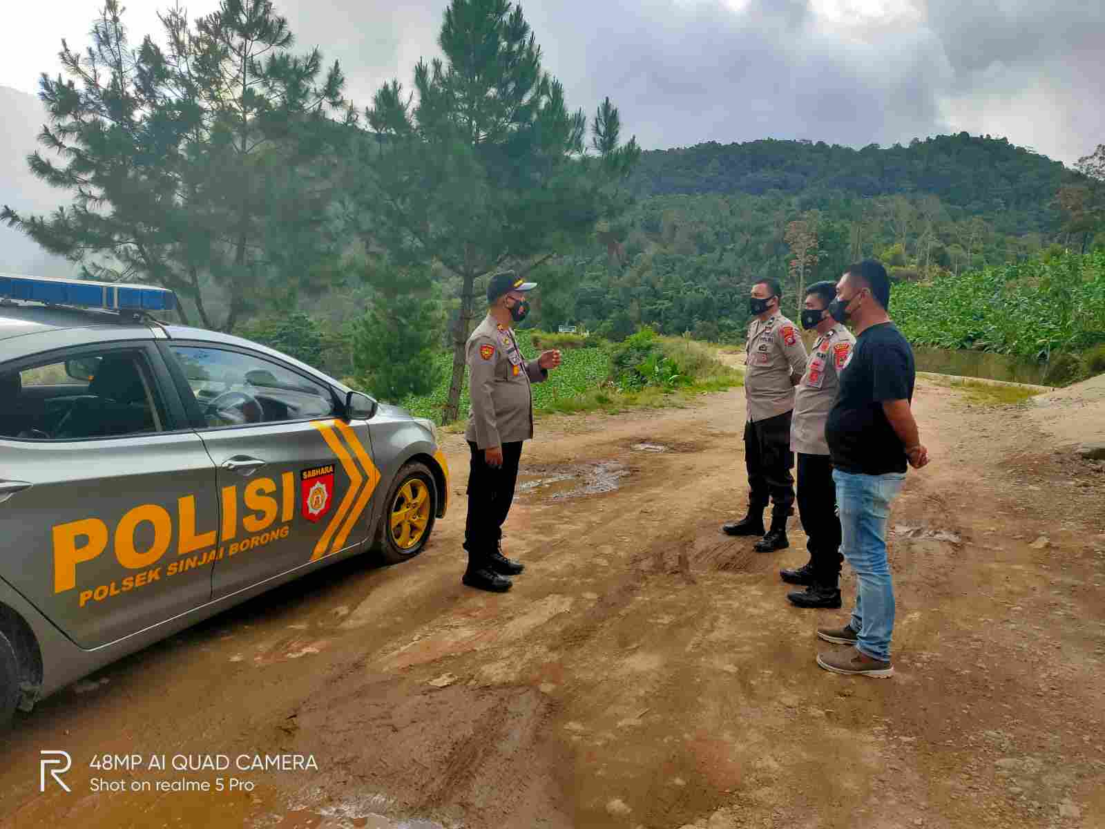 Kapolsek Sinjai Borong Pantau Pos Penyekatan Pendakian Gunung Bawakaraeng