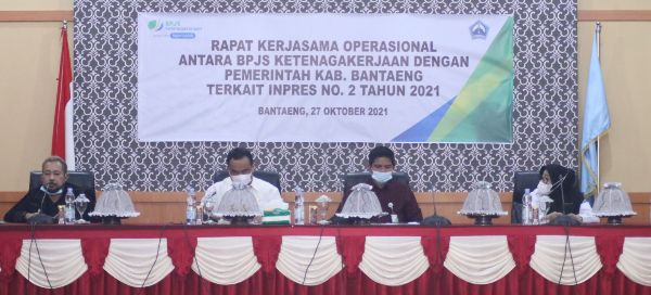 Pemkab Bantaeng rapat bersama dengan BPJS Ketenagakerjaan