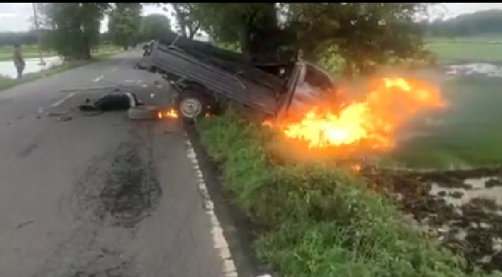 Kecelakaan Maut di Jeneponto, Mobil Tabrak Pohon lalu Terbakar, Jumlah Korban?