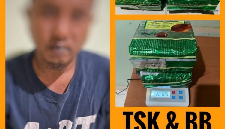 Polda Sulsel Tangkap Kurir Narkoba di Pinrang Bersama 2 Kilogram Sabu