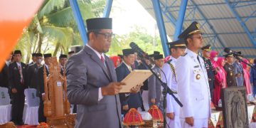 Ketua DPRD Sinjai Bacakan Naskah Proklamasi HUT Kemerdekaan RI Ke-77 Tahun