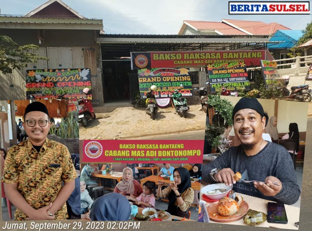 Grand Opening Bakso Raksasa Mas Adi Bontonompo di Pajukukang