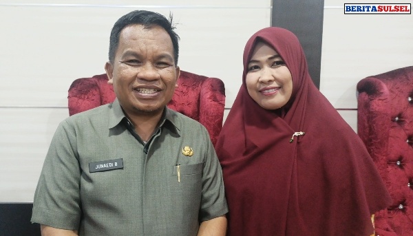 Pj Bupati Jeneponto Junaedi B. S.Sos M.H bersama Ibu Ketua Pj TP-PKK Kabupaten Jeneponto