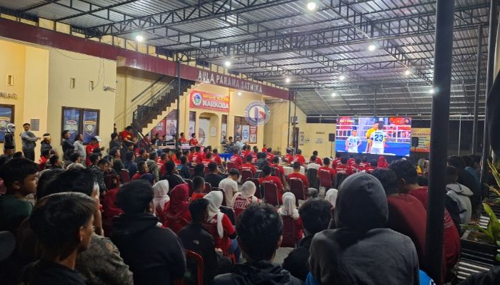 Nonton Bareng di Polres Sidrap Dihadiri Ratusan Penonton