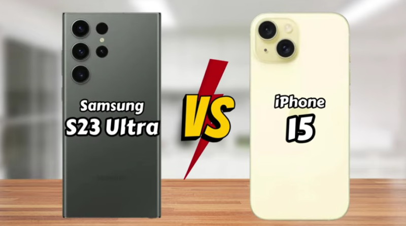 perbandingan spesifikasi Samsung Galaxy S23 Ultra vs iPhone 15. (foto: tangkapan layar YouTube)