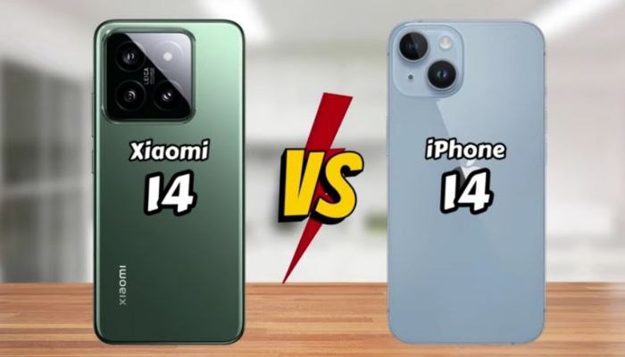 spesifikasi Xiaomi 14 vs iPhone 14 (foto: tangkapan layar YouTube)