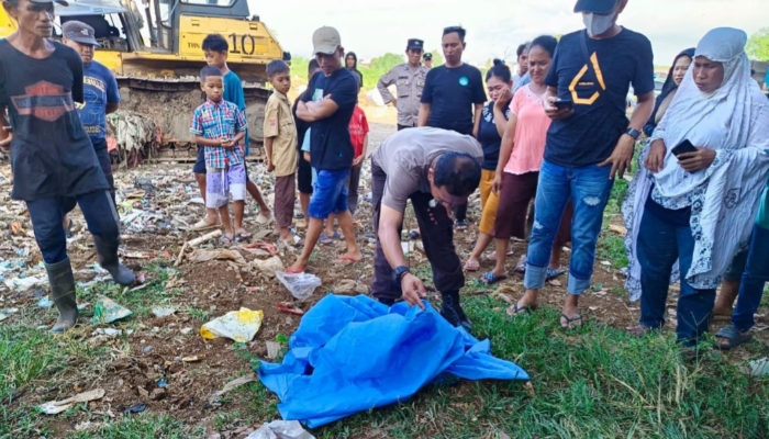 Petugas kepolisian di lokasi TPA Tamangapa Makassar (foto: dok, istimewa)