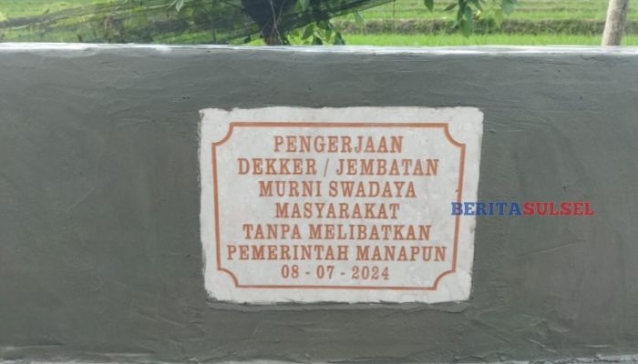 Jenuh Menunggu Bantuan, Warga di Bulukumba Swadaya Bangun Jembatan, Prasastinya Sindir Pemerintah