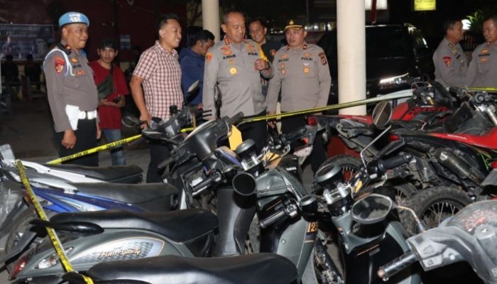 Puluhan Motor Curian Diamankan di Polse, yang Merasa Kecurian Silahkan Ambil Gratis (foto: dok, tribratanews polrestabes makassar)