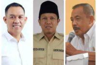 Tiga Kader Gerindra, Andi Mahyanto Masda (Baju Putih), Muzakkir (Tengah) dan Lukman Arsal (Kanan) yang Saat Ini Mendapat Rekomendasi untuk Bertarung di Pilkada Sinjai.