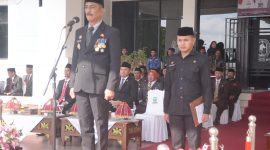 PJ Bupati Sinjai, Andi Jefrianto Asapa saat menjadi pembina upacara momentum Hari Sumpah Pemuda.