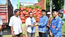 PJ. Bupati Sinjai, Andi Jefrianto Asapa saat menyerahkan Bantuan Bibit Cengkeh ke Petani.