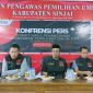 Bawaslu Sinjai saat Menggelar Jumpa Pers Terkait Hasil Penanganan Pelanggaran Pilkada 2024. (Foto: Asrianto/Beritasulsel)