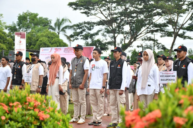 Suasana Apel Siaga Pengawasan Bawaslu Jelang Pilkada Sinjai.