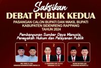 Debat kedua calin Bupati Sidrap. (Foto: istimewa)