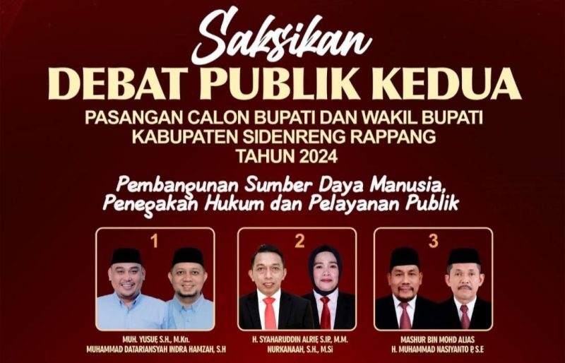 Debat kedua calin Bupati Sidrap. (Foto: istimewa)