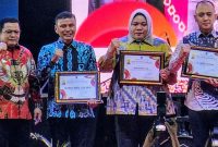 (Ki-Ka: Pj Bupati Bantaeng, DR Andi Abubakar S.Ip, M.Si, Kepala Kejaksaan Negeri Bantaeng, Satria Abdi, SH MH, KaSi Datun Kejaksaan Negeri Bantaeng, Puji Astuty SH MH, KaSi Tipidsus Kejaksaan Negeri Bantaeng, DR. Andri Zulfikar, SH MH.