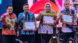 (Ki-Ka: Pj Bupati Bantaeng, DR Andi Abubakar S.Ip, M.Si, Kepala Kejaksaan Negeri Bantaeng, Satria Abdi, SH MH, KaSi Datun Kejaksaan Negeri Bantaeng, Puji Astuty SH MH, KaSi Tipidsus Kejaksaan Negeri Bantaeng, DR. Andri Zulfikar, SH MH.