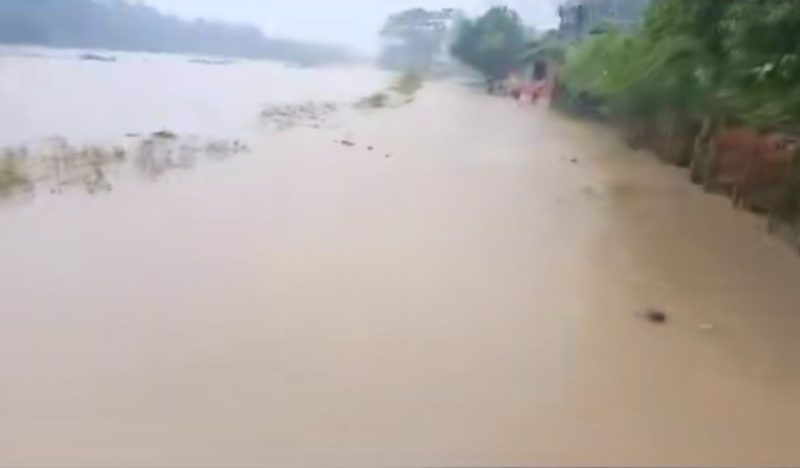 Salah satu lokasi di Bone Sulsel yang dilanda banjir (foto: tangkapan layar)