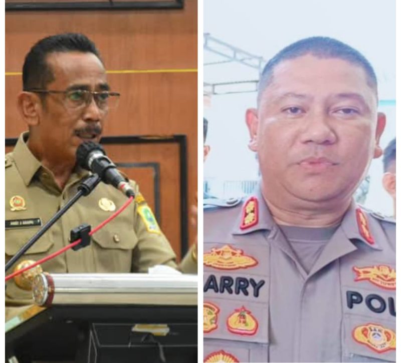 Foto: Pj Bupati Sinjai Andi Jefrianto Asapa (Kiri) dan Kapolres Sinjai AKBP Harry Azhar (Kanan).