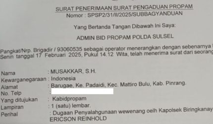 Kapolsek Biringkanaya Makassar Dilapor ke Propam Polda Sulsel, Gegara Mobil Truk