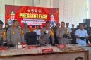 Kapolda Sulsel Irjen Pol Yudhiawan Press Rilis di Mapolres Sidrap. (Foto: beritasulsel.com)