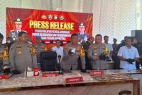 Kapolda Sulsel Irjen Pol Yudhiawan Press Rilis di Mapolres Sidrap. (Foto: beritasulsel.com)