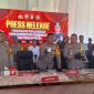 Kapolda Sulsel Irjen Pol Yudhiawan Press Rilis di Mapolres Sidrap. (Foto: beritasulsel.com)