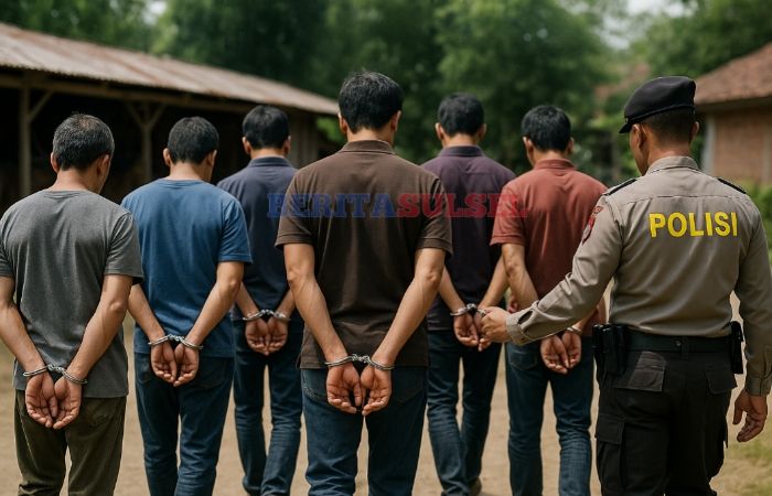 5 orang yang diduga pencuri kuda diringkus polisi polres bulukumba