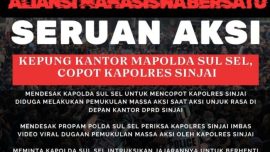 Senin Mendatang Mahasiswa Kepung Polda Sulsel Tuntut Copot Kapolres Sinjai yang Viral Pukul Pendemo