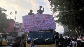 Mahasiswa di Makassar Demo Desak Kapolri Copot Kapolres Bulukumba