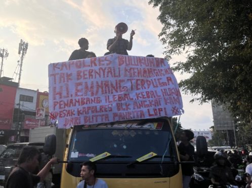 Mahasiswa di Makassar Demo Desak Kapolri Copot Kapolres Bulukumba