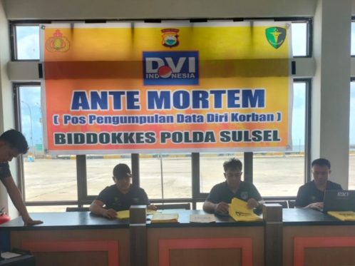 Tim DVI Polda Sulsel Dirikan Posko Ante Mortem di Selayar, Siaga Identifikasi Korban KM Nurul Salsa,