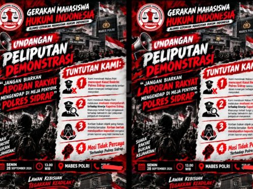 Besok, Mahasiswa Siap Geruduk Mabes Polri: Layangkan Mosi Tidak Percaya Polres Sidrap dan Mendesak Copot Kasat Reskrim